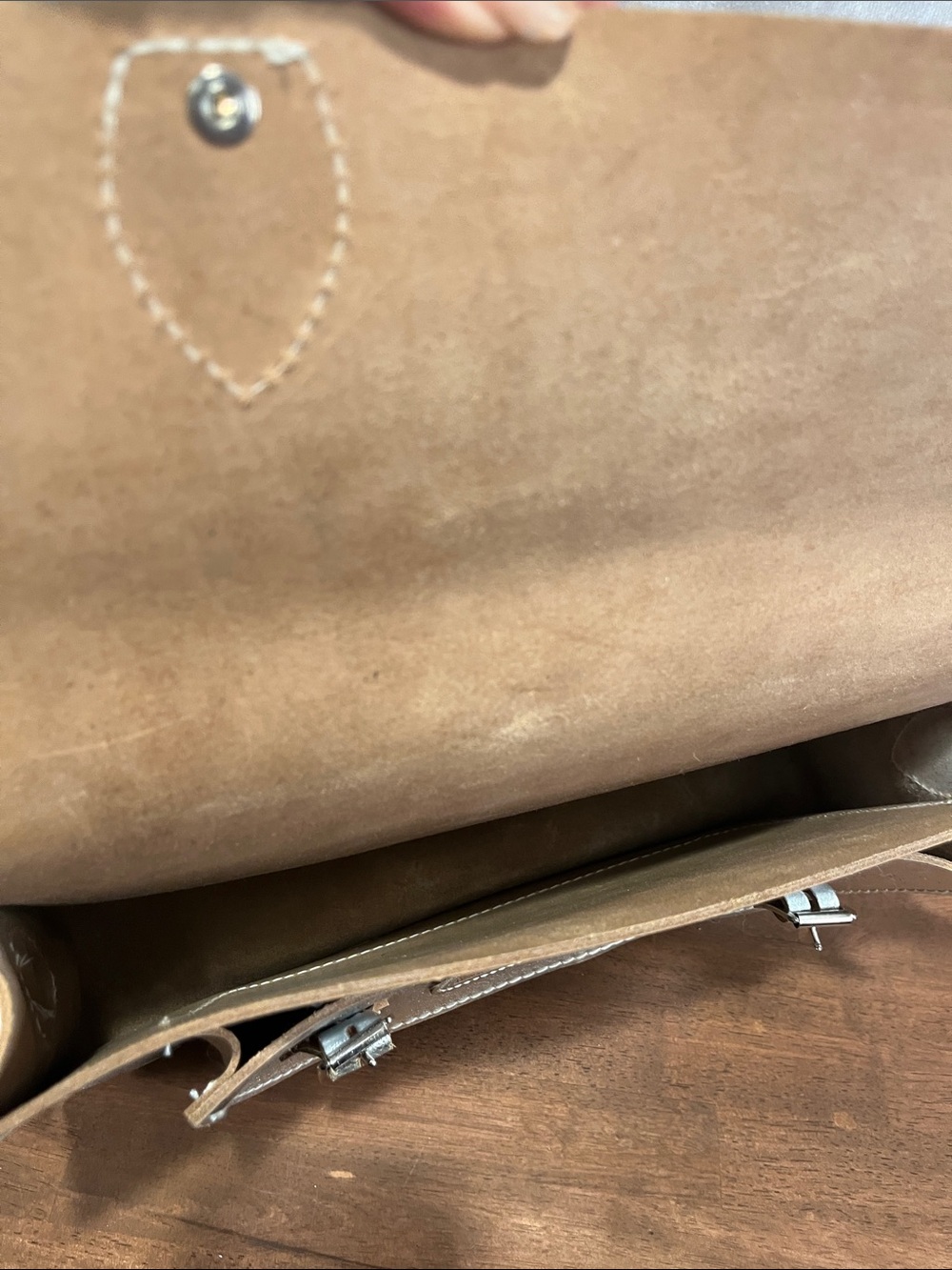 The Cambridge Satchel Company 15 Inch Metallic Silver Batchel Leather Bag - Picture 10 of 10